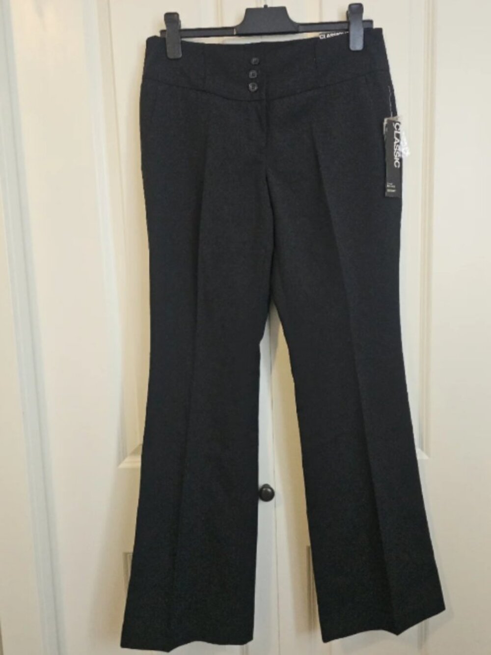 Suzy Shier 9/10 Lightweight Black Wide Leg Dress Pants
